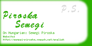 piroska semegi business card